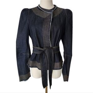 BCBG Max Azria Denim Belted blazer - Size Small